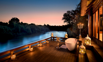 Breathtaking view of the Zambezi River from Chiawa Camp in Zambia's Lower Zambezi National Park